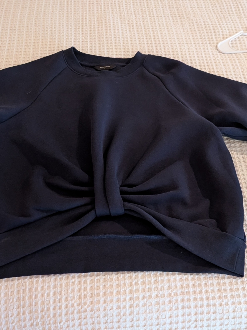 Banana Republic Factory Navy Twist-Front Crewneck Sweatshirt